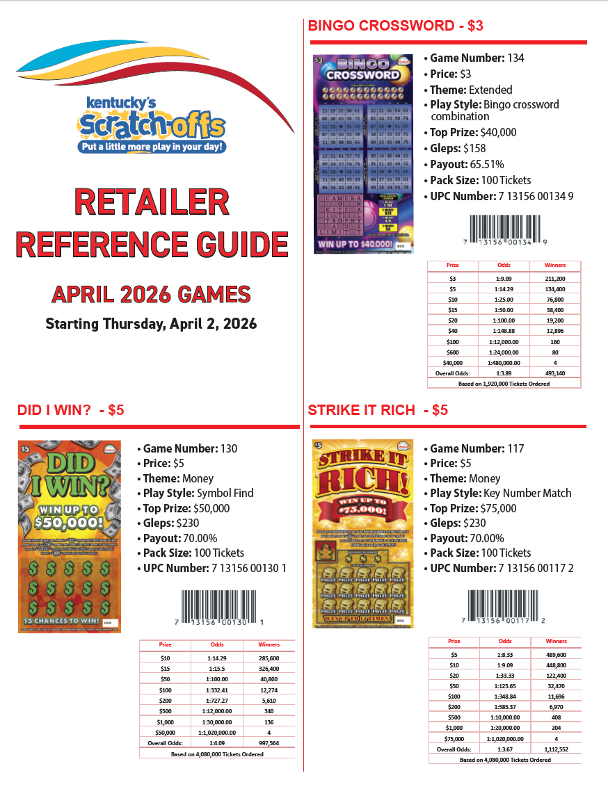 April 2026 Sales Sheet