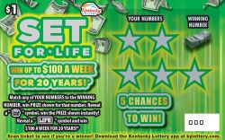$1 SET FOR LIFE scratch-off ticket