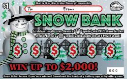 Snow Bank scratch-off ticket