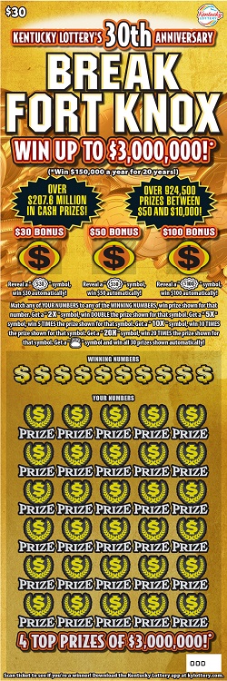 Break Fort Knox 714 Ky Lottery