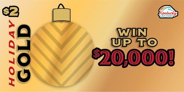Holiday Gold - Winter Green - Festive Red — $2 Kentucky scratch-off ticket