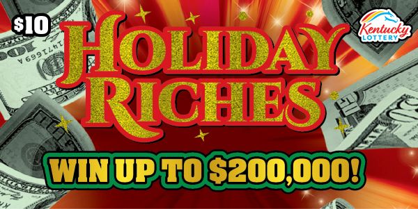 Holiday Riches — $10 Kentucky scratch-off ticket